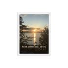 Psalm 46:10 Bible Verse, Sunset Glory Framed Poster