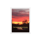 Psalm 19:1 Bible Verse, Sunset Glory Framed Poster