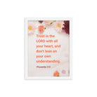 Prov 3:5 - Bible Verse, Trust in the LORD Enhanced Matte Paper Framed Poster