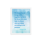 Rom 8:28 - Bible Verse, together for good Enhanced Matte Paper Framed Poster