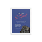 Nahum 1:7 - Bible Verse, The LORD is good Enhanced Matte Paper Framed Poster