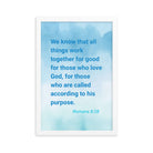 Rom 8:28 - Bible Verse, together for good Enhanced Matte Paper Framed Poster