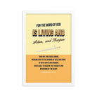 Heb 4:12 - Bible Verse, living and active Enhanced Matte Paper Framed Poster