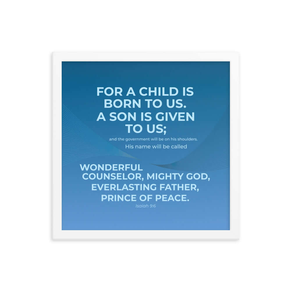 Isaiah 9:6 - Bible Verse, Everlasting Father Enhanced Matte Paper Framed Poster