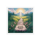 John 14:6 Bible Verse The Truth Enhanced Matte Paper Framed Poster White 16″×16″