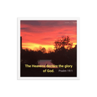 Psalm 19:1 Bible Verse, Sunset Glory Framed Poster