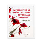 Prov 10:12 - Bible Verse, Love Covers All Framed Poster