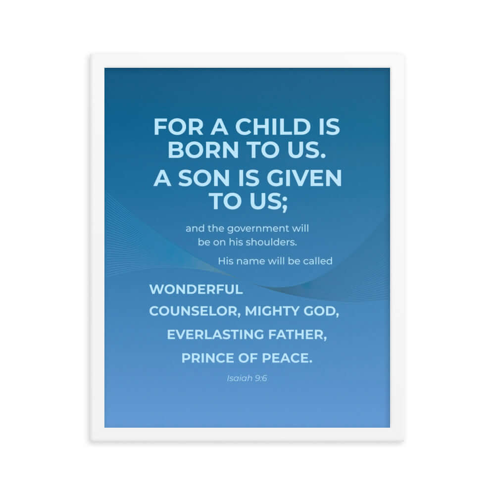 Isaiah 9:6 - Bible Verse, Everlasting Father Enhanced Matte Paper Framed Poster