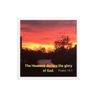 Psalm 19:1 Bible Verse, Sunset Glory Framed Poster