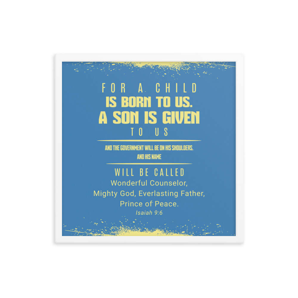 Isaiah 9:6 - Bible Verse, Mighty God Enhanced Matte Paper Framed Poster