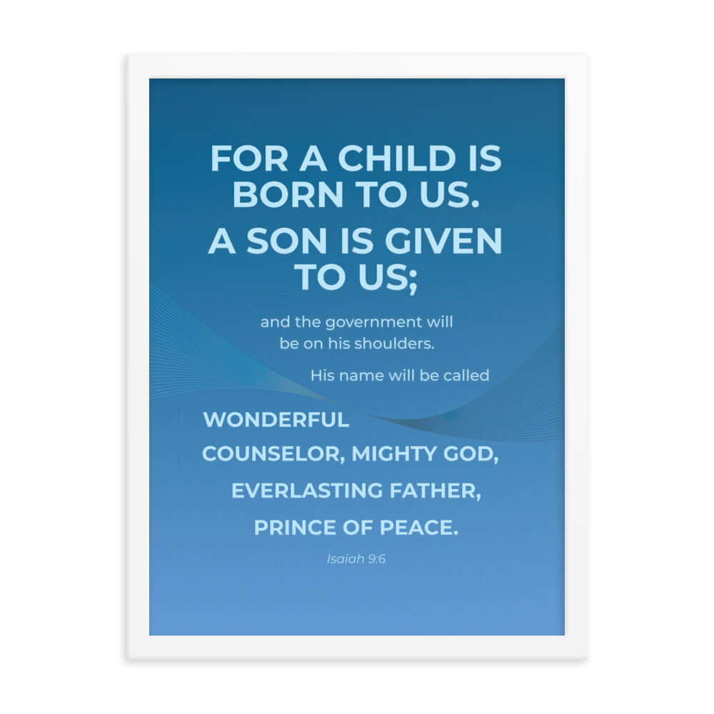 Isaiah 9:6 - Bible Verse, Everlasting Father Enhanced Matte Paper Framed Poster