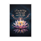 John 14:6 Bible Verse The Way Enhanced Matte Paper Framed Poster White 24″×36″