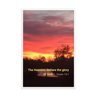 Psalm 19:1 Bible Verse, Sunset Glory Framed Poster