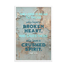 Psalm 34:18 - Bible Verse, The LORD is Near Framed Poster