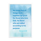 Rom 8:28 - Bible Verse, together for good Enhanced Matte Paper Framed Poster