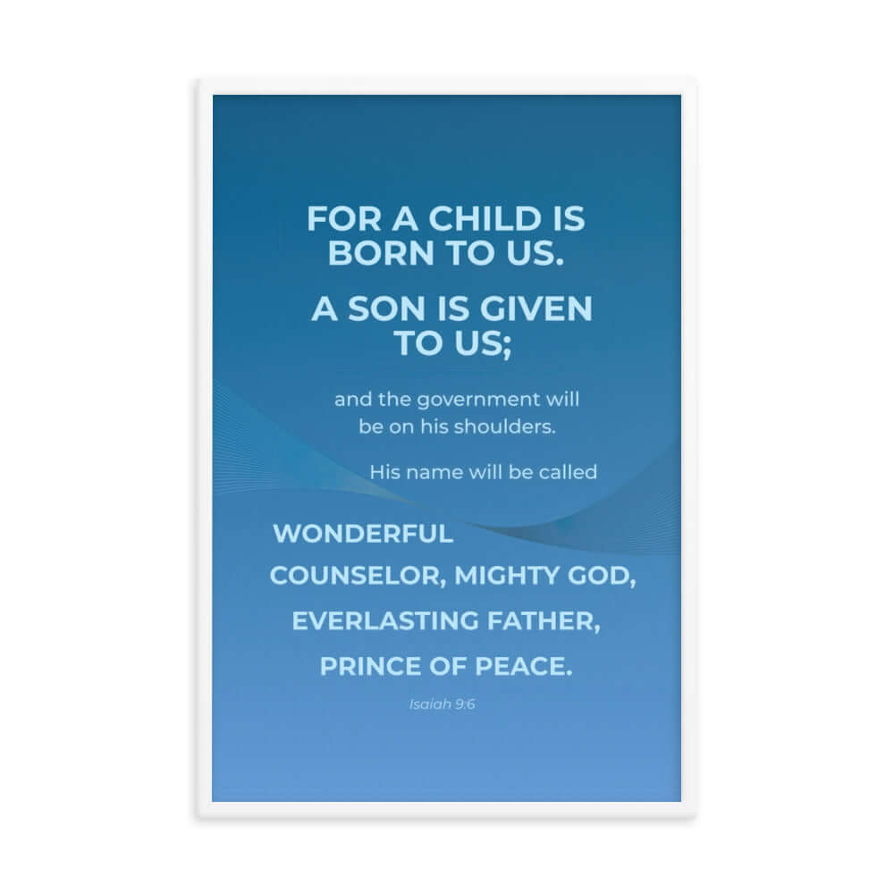 Isaiah 9:6 - Bible Verse, Everlasting Father Enhanced Matte Paper Framed Poster