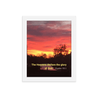 Psalm 19:1 Bible Verse, Sunset Glory Framed Poster