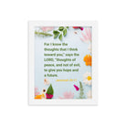 Jer 29:11 - Bible Verse, to give you hope Enhanced Matte Paper Framed Poster