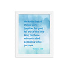 Rom 8:28 - Bible Verse, together for good Enhanced Matte Paper Framed Poster