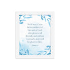 James 1:5 Bible Verse, lacks wisdom Enhanced Matte Paper Framed Poster