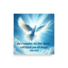 John 14:26 - Bible Verse, Holy Spirit Dove Poster