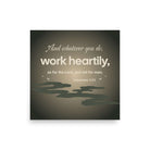 Col 3:23 - Bible Verse, as for the Lord Enhanced Matte Paper Poster