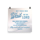 Isaiah 40:31 - Bible Verse, Wings like Eagles Enhanced Matte Paper Poster