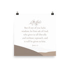 James 1:5 Bible Verse, ask of God Enhanced Matte Paper Poster