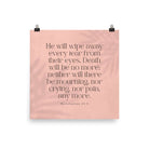 Revelation 21:4 Bible Verse, their eyes Enhanced Matte Paper Poster