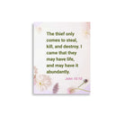 John 10:10 - Bible Verse, Abundant Life Enhanced Matte Paper Poster