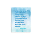 Rom 8:28 - Bible Verse, together for good Enhanced Matte Paper Poster