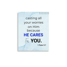 1 Pet 5:7 - Bible Verse, casting all your worries on Him Enhanced Matte Paper Poster