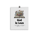 1 John 4:8 - Bible Verse, God is Love Enhanced Matte Paper Poster