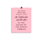 1 John 4:14 - Bible Verse, We have seen Enhanced Matte Paper Poster