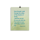 Psalm 23:4 - Bible Verse, fear no evil Enhanced Matte Paper Poster