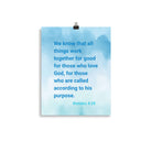 Rom 8:28 - Bible Verse, together for good Enhanced Matte Paper Poster