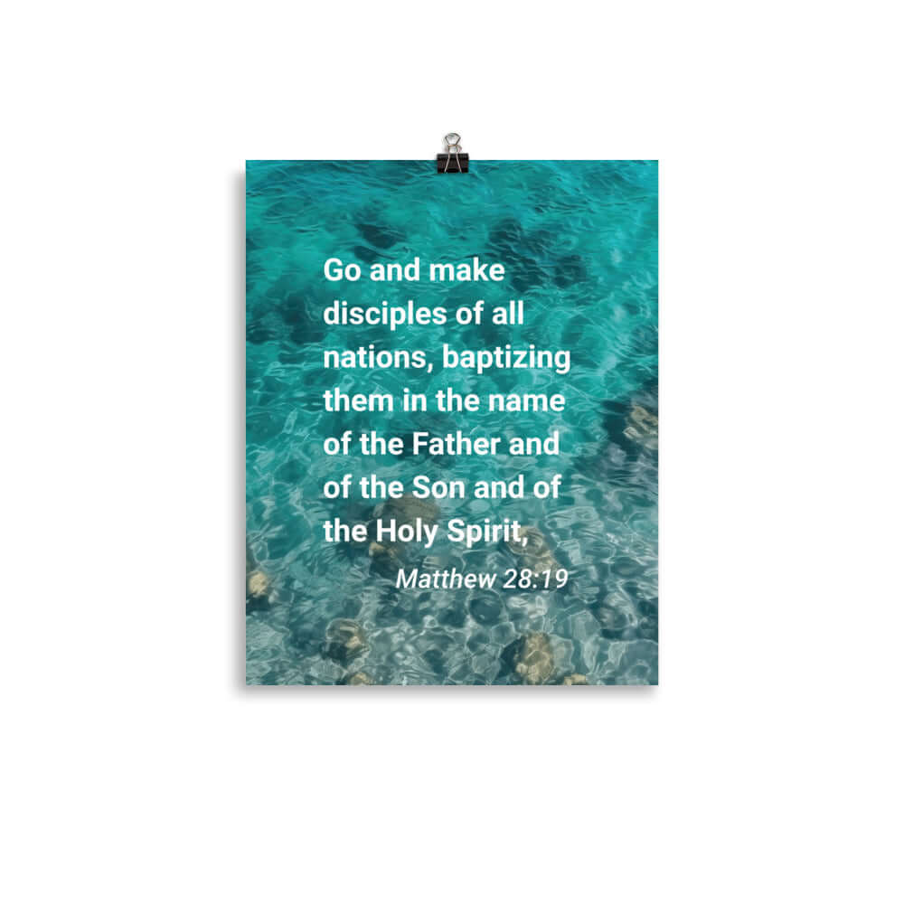 Matt 28:19 - Bible Verse, Make Disciples Enhanced Matte Paper Poster