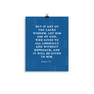 James 1:5 Bible Verse, gives to all Enhanced Matte Paper Poster