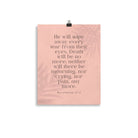 Revelation 21:4 Bible Verse, their eyes Enhanced Matte Paper Poster