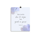 Nahum 1:3 Bible Verse, great in power Enhanced Matte Paper Poster