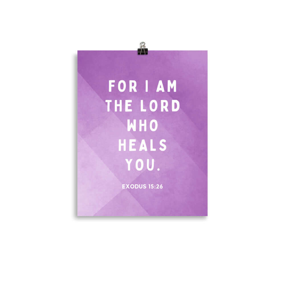 Exodus 15:26 Bible Verse, in his eyes Enhanced Matte Paper Poster