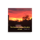 Psalm 19:1 Bible Verse, Sunset Glory Poster