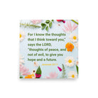 Jer 29:11 - Bible Verse, to give you hope Enhanced Matte Paper Poster