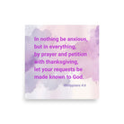 Phil 4:6 - Bible Verse, Prayer and Petition Enhanced Matte Paper Poster