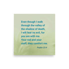 Psalm 23:4 - Bible Verse, fear no evil Enhanced Matte Paper Poster