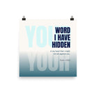 Psalm 119:11 - Bible Verse, hidden your word Enhanced Matte Paper Poster