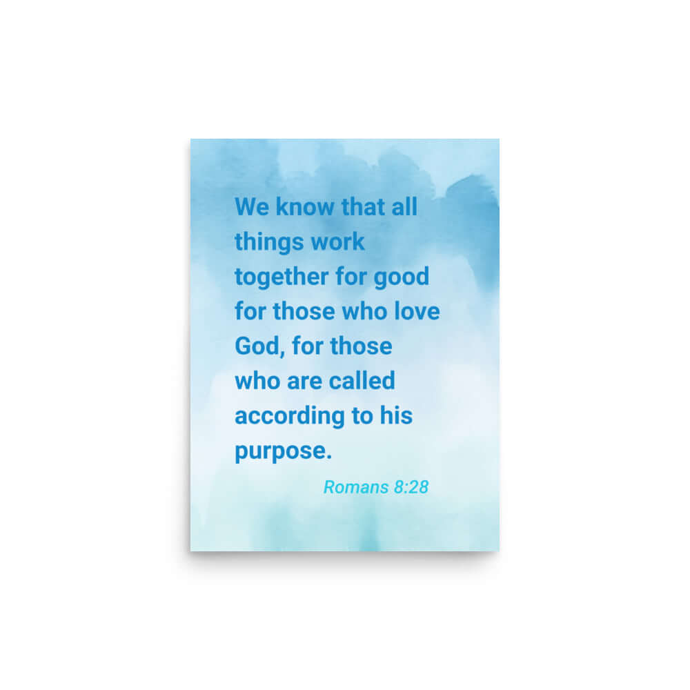 Rom 8:28 - Bible Verse, together for good Enhanced Matte Paper Poster