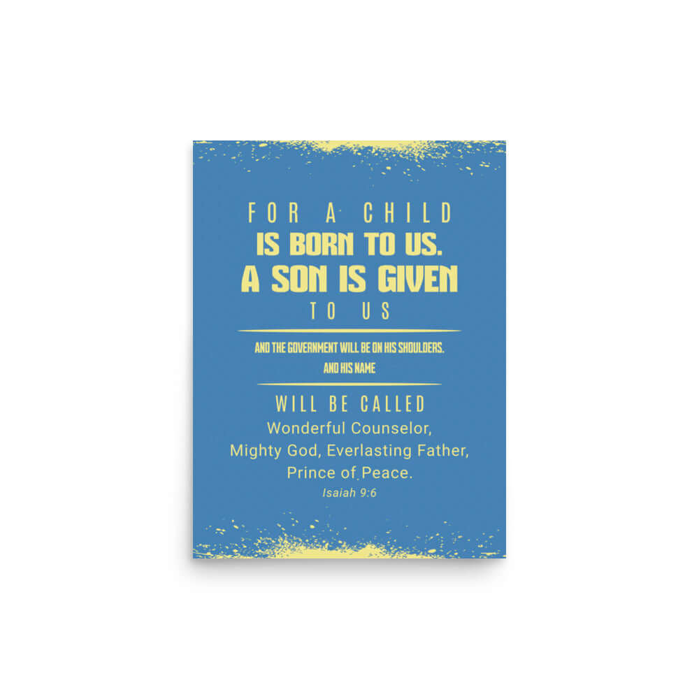 Isaiah 9:6 - Bible Verse, Mighty God Enhanced Matte Paper Poster