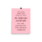 1 John 4:14 - Bible Verse, We have seen Enhanced Matte Paper Poster