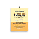 Heb 4:12 - Bible Verse, living and active Enhanced Matte Paper Poster